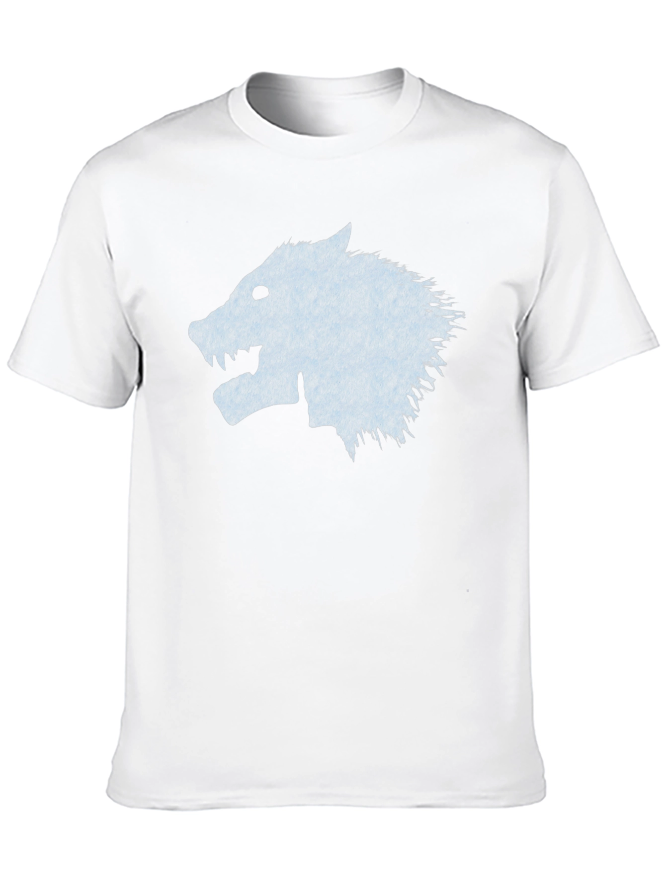 Black T-Shirt with Wolf Graphic