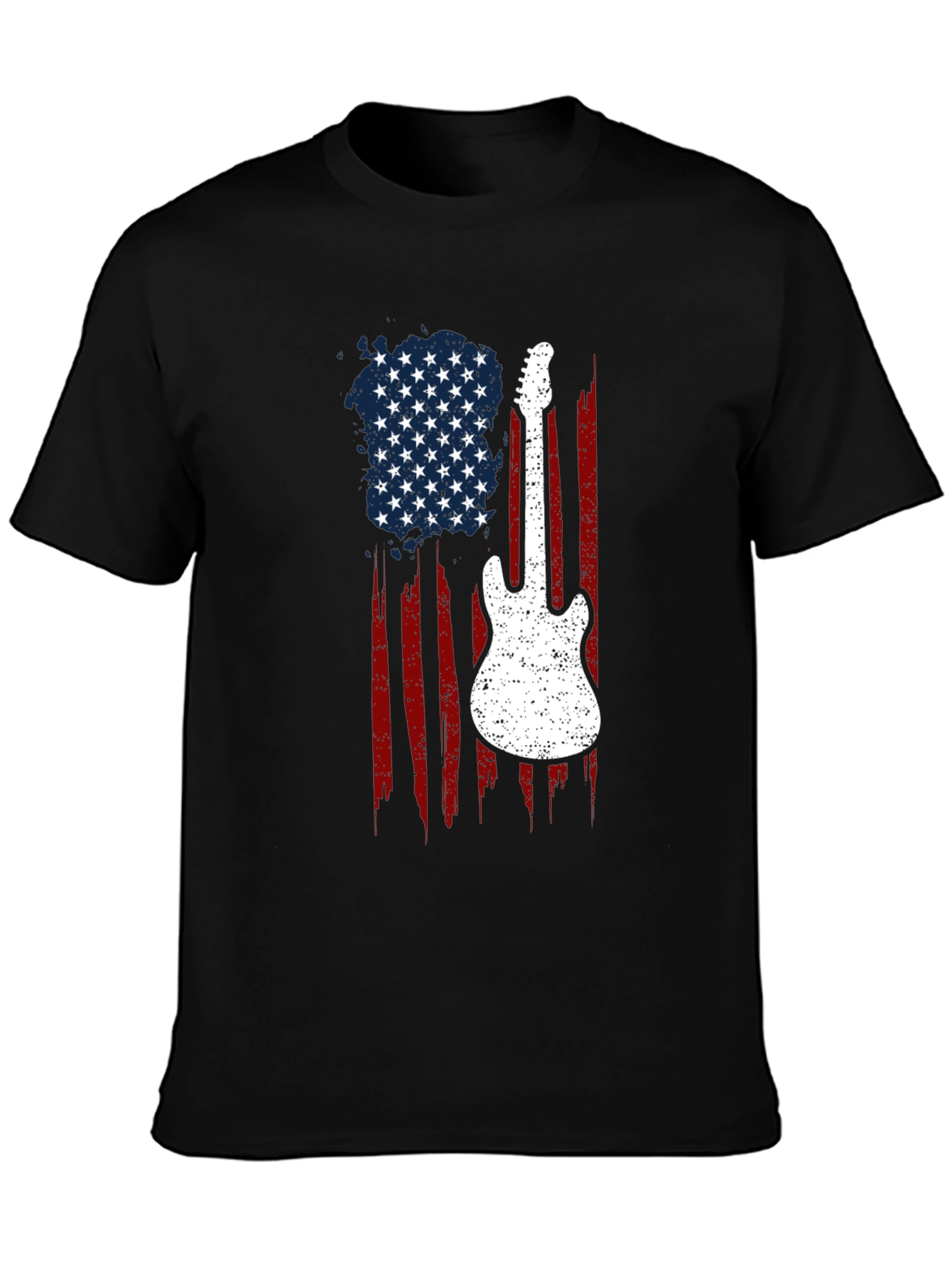 American Flag Guitar T-Shirt