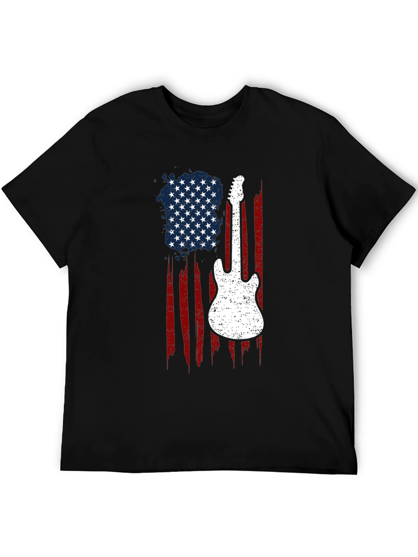 American Flag Guitar T-Shirt