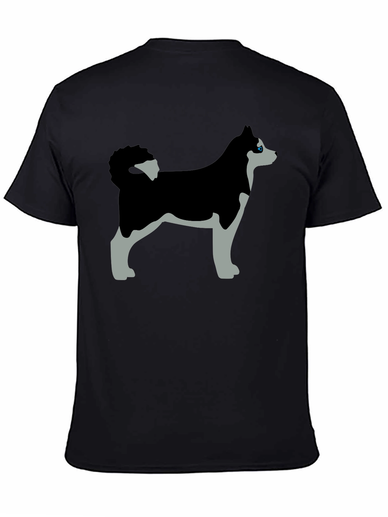 Husky Dog Graphic Tee - Black T-Shirt