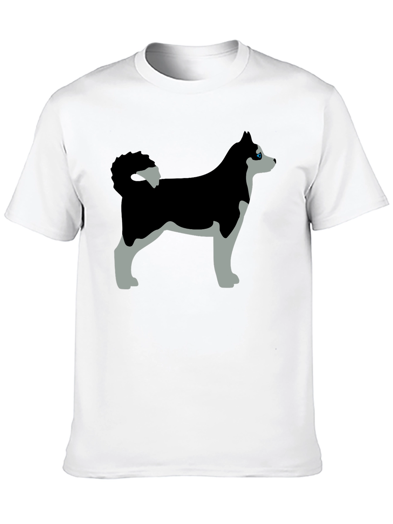 Husky Dog Graphic Tee - Black T-Shirt
