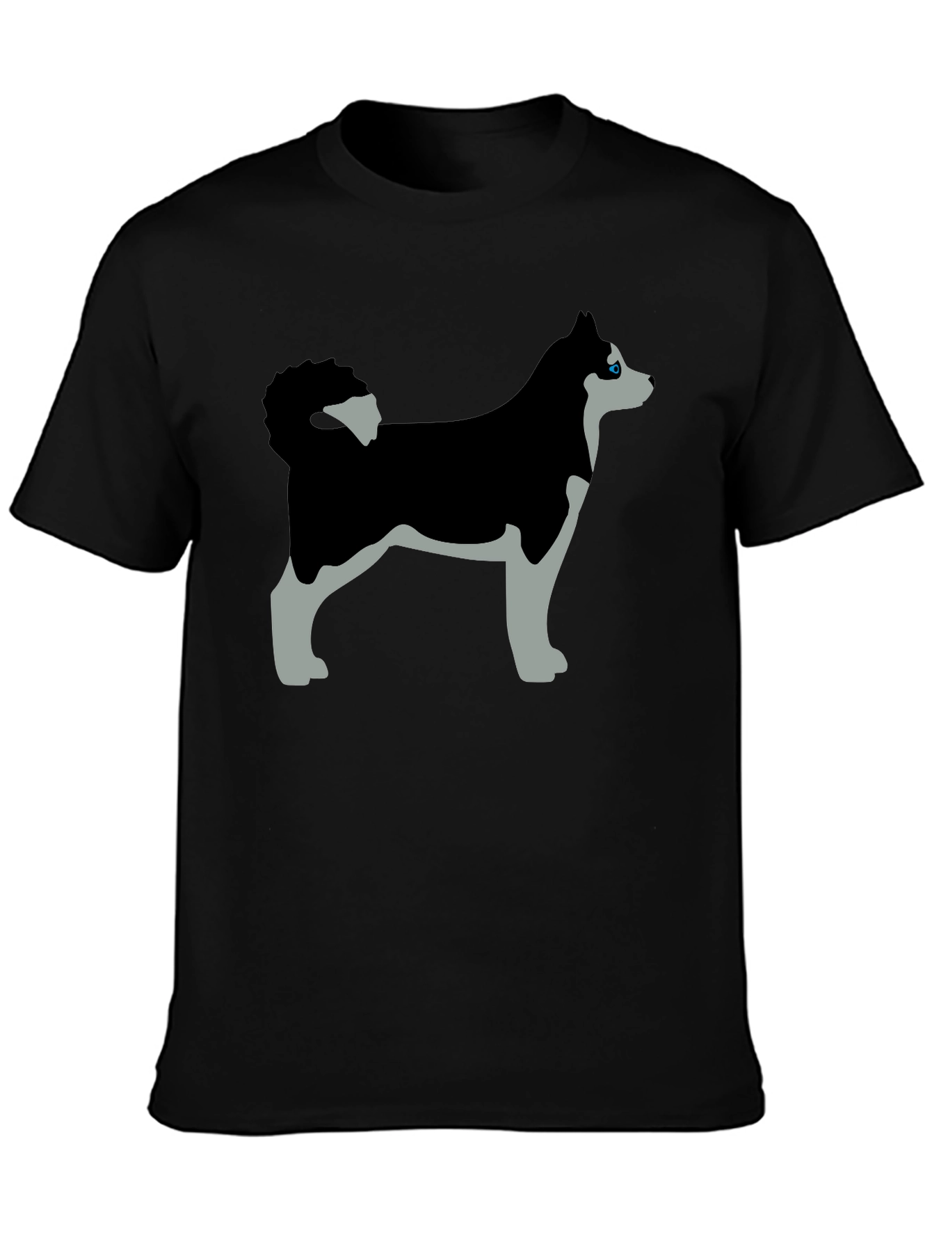 Husky Dog Graphic Tee - Black T-Shirt