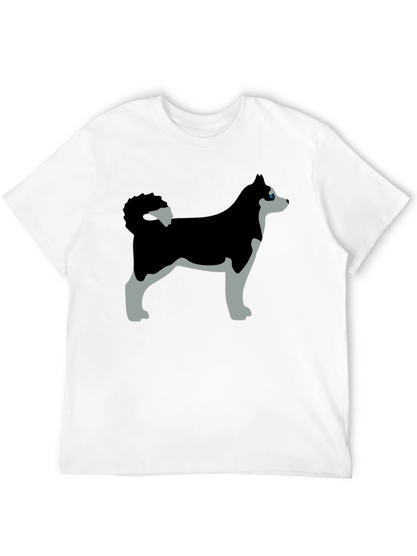 Husky Dog Graphic Tee - Black T-Shirt
