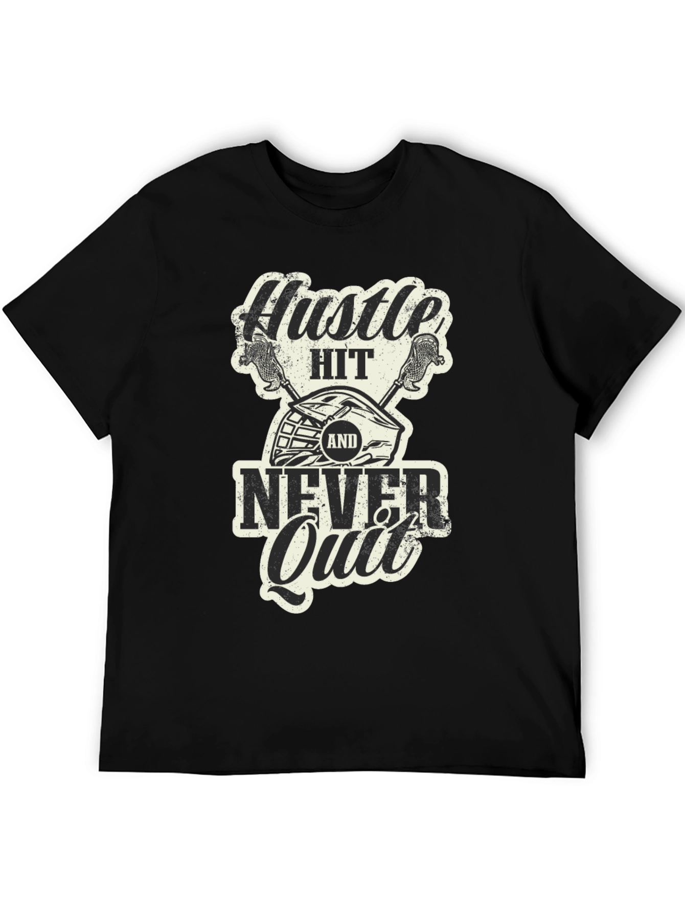 Hustle Hit Never Quit Graphic T-Shirt