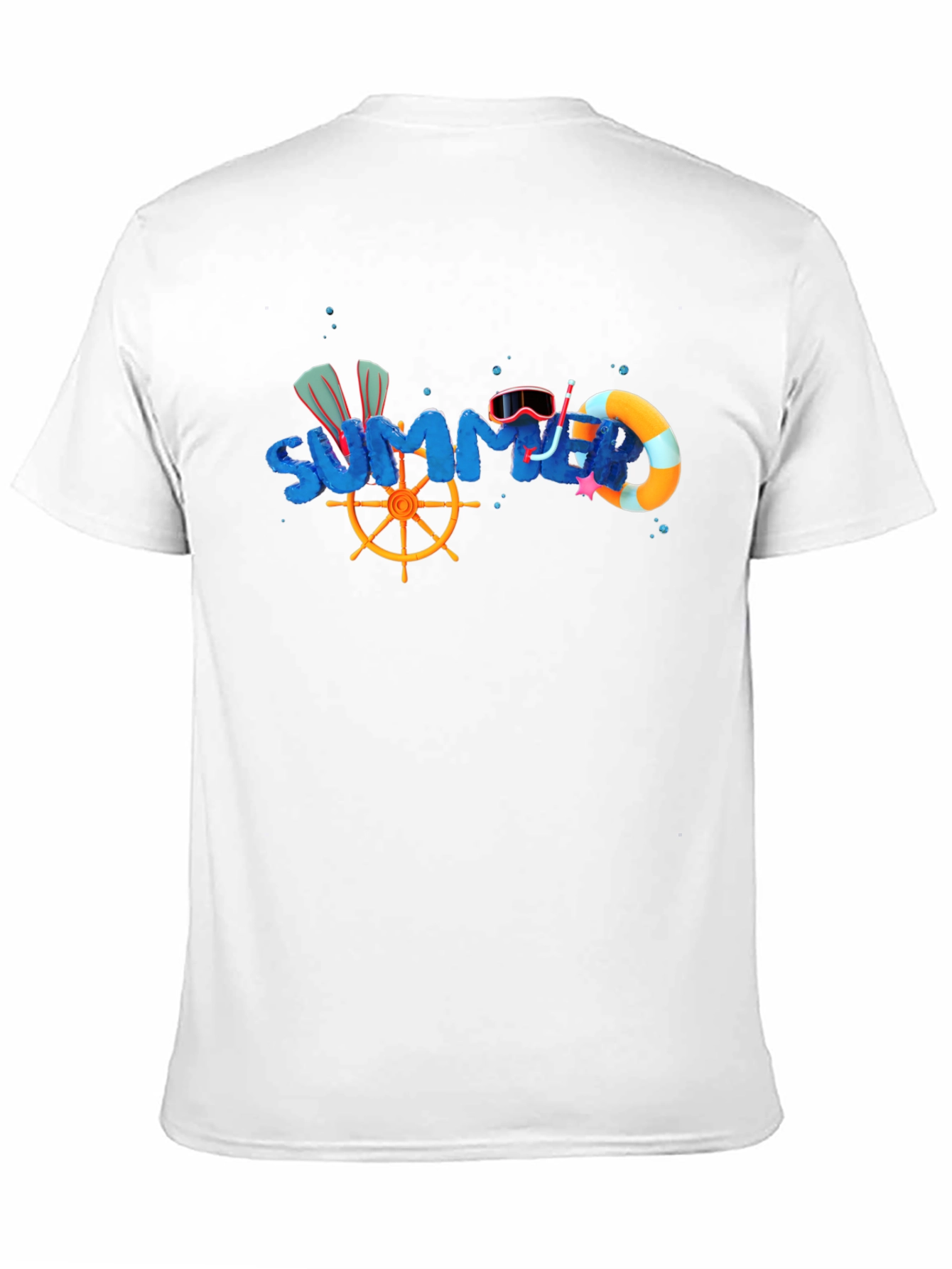 Summer Fun Graphic Tee - Black Cotton T-Shirt