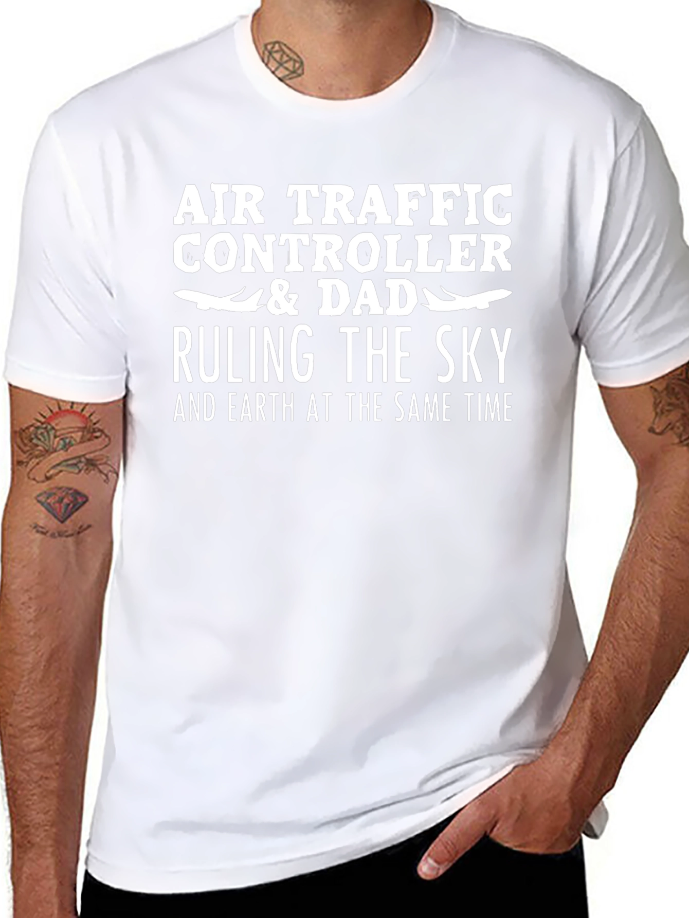 Air Traffic Controller Dad T-Shirt - Ruling the Sky