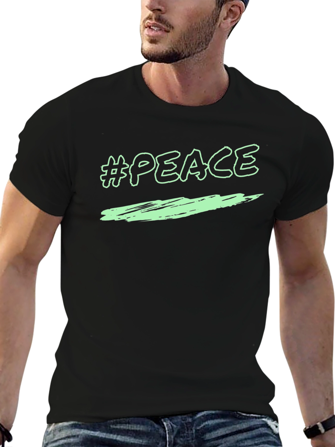 Peace Graphic T-Shirt - Black