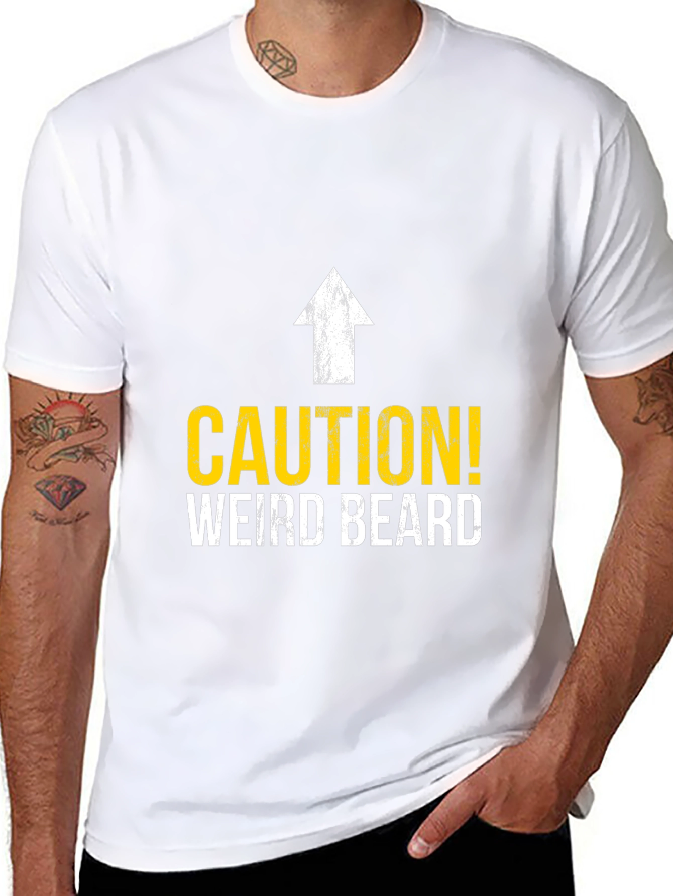 Caution! Weird Beard T-Shirt - Funny Graphic Tee