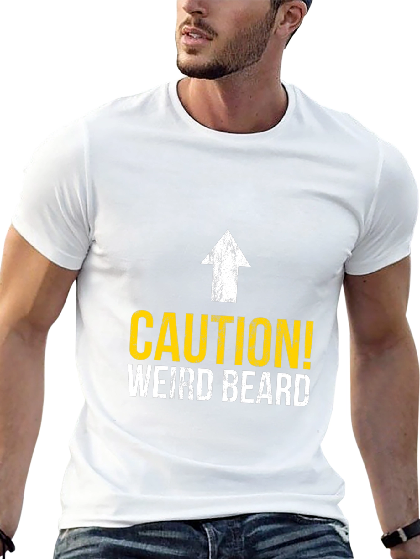 Caution! Weird Beard T-Shirt - Funny Graphic Tee