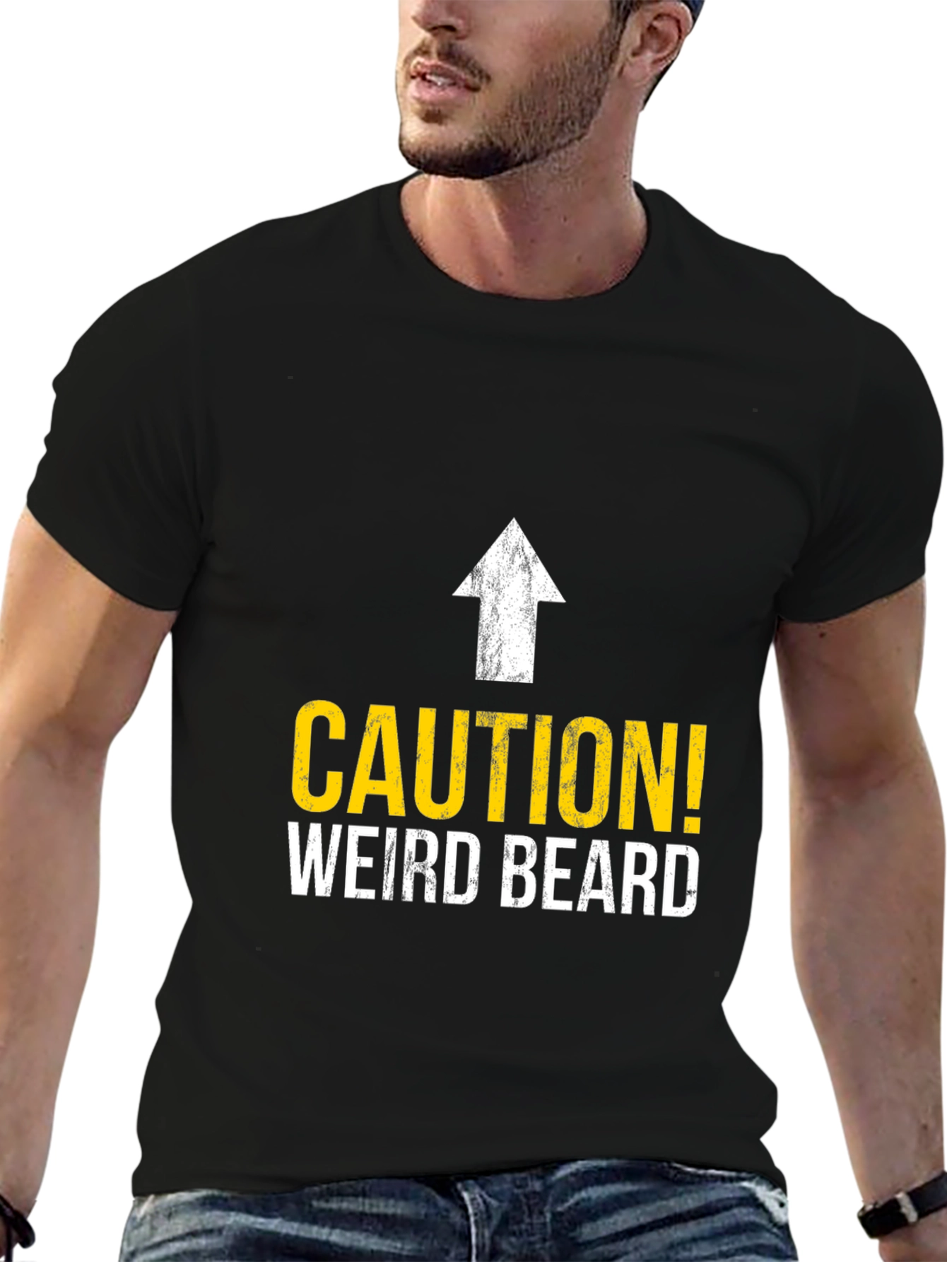 Caution! Weird Beard T-Shirt - Funny Graphic Tee