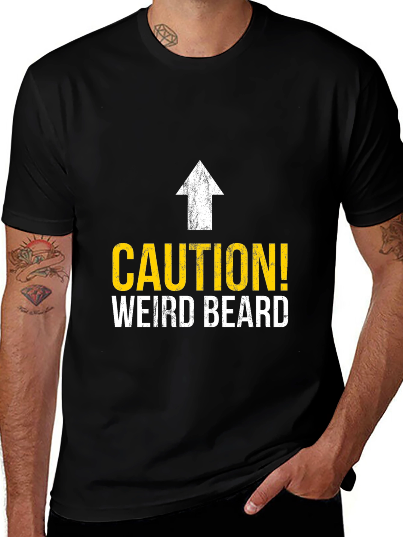Caution! Weird Beard T-Shirt - Funny Graphic Tee