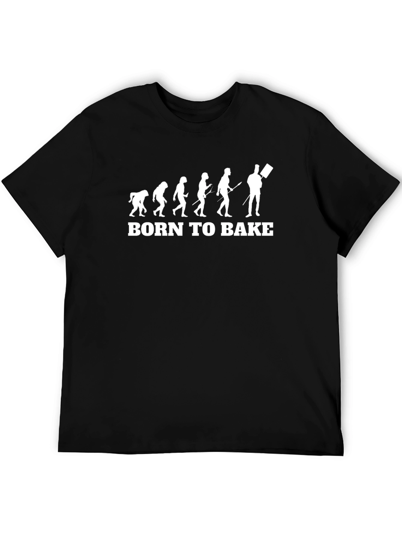 Born to Bake Evolution Funny Novelty T-Shirt