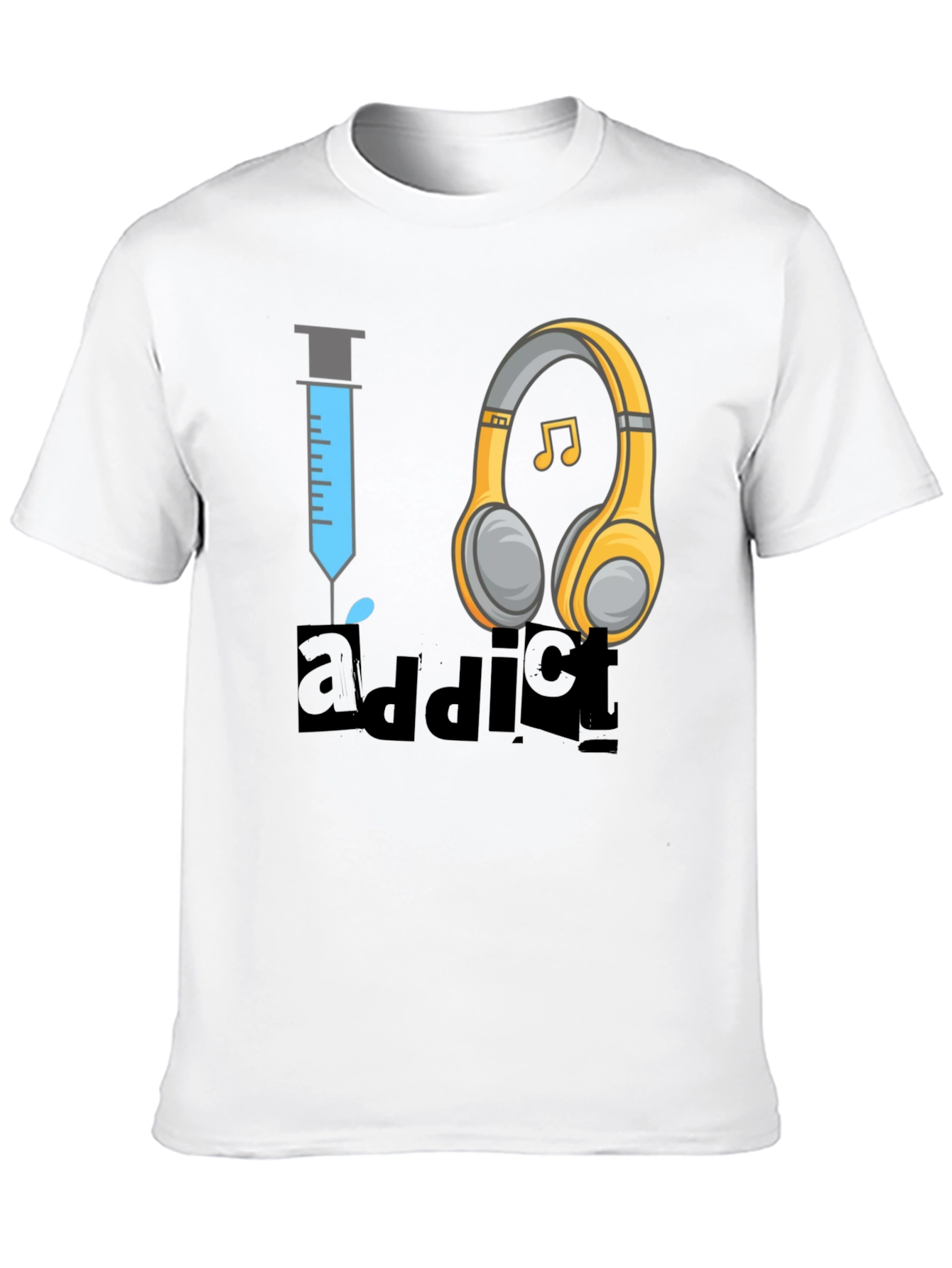 Music Addict T-Shirt - Novelty Graphic Tee