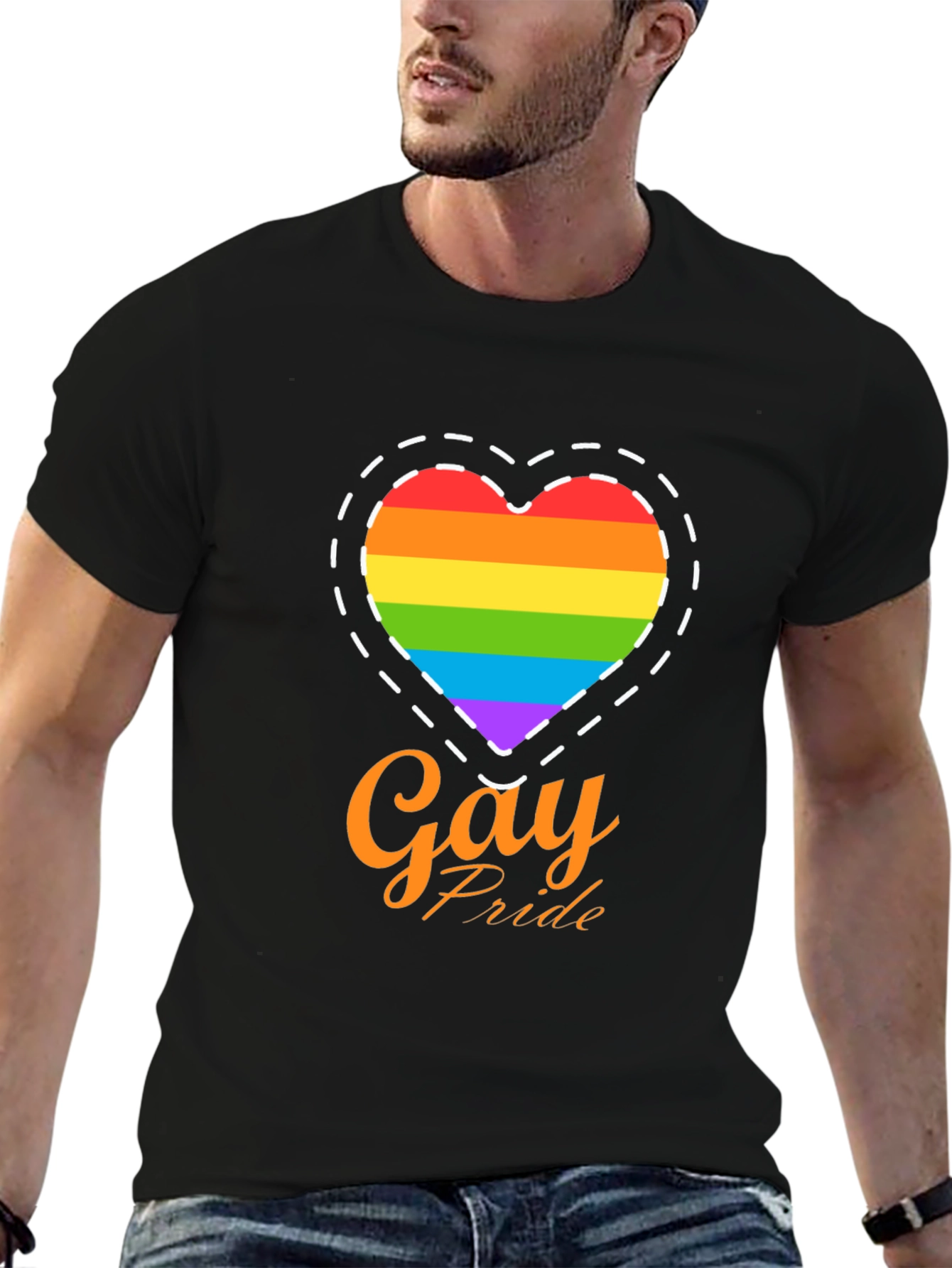 Gay Pride Rainbow Heart T-Shirt