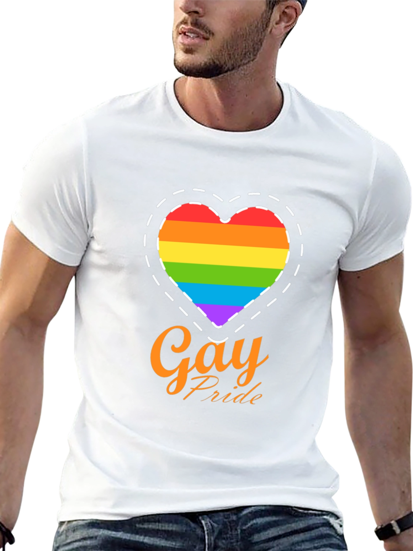 Gay Pride Rainbow Heart T-Shirt