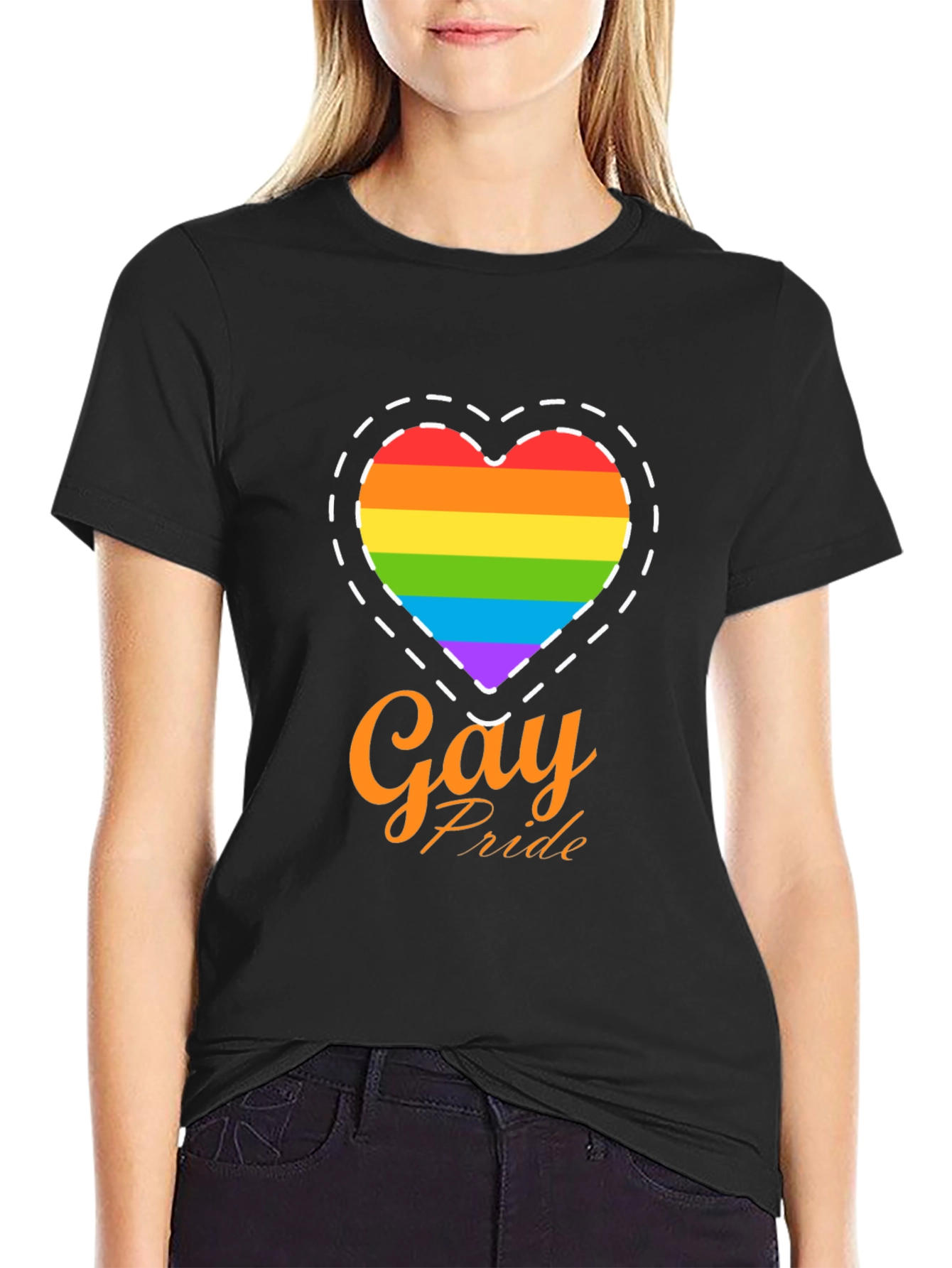 Gay Pride Rainbow Heart T-Shirt