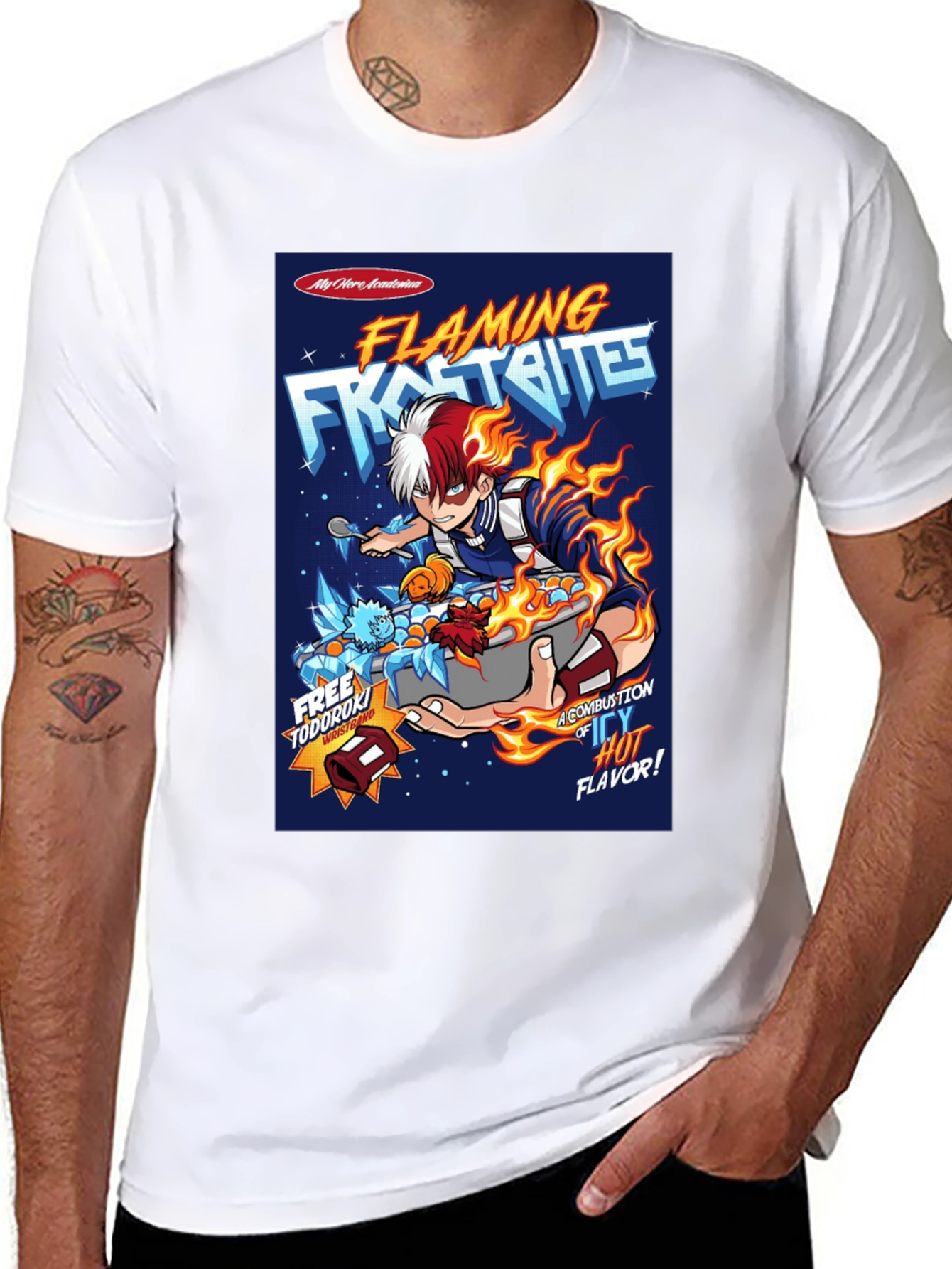 Flaming Frost Bites My Hero Academia Anime T-Shirt