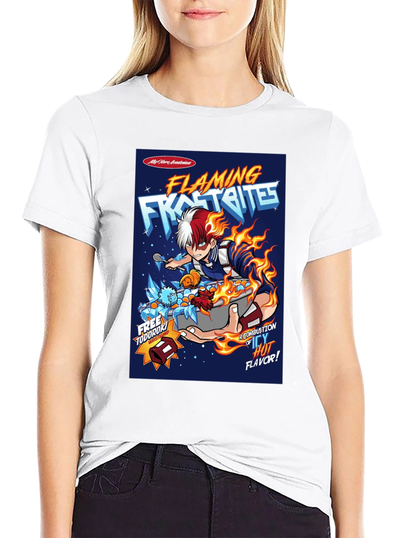 Flaming Frost Bites My Hero Academia Anime T-Shirt
