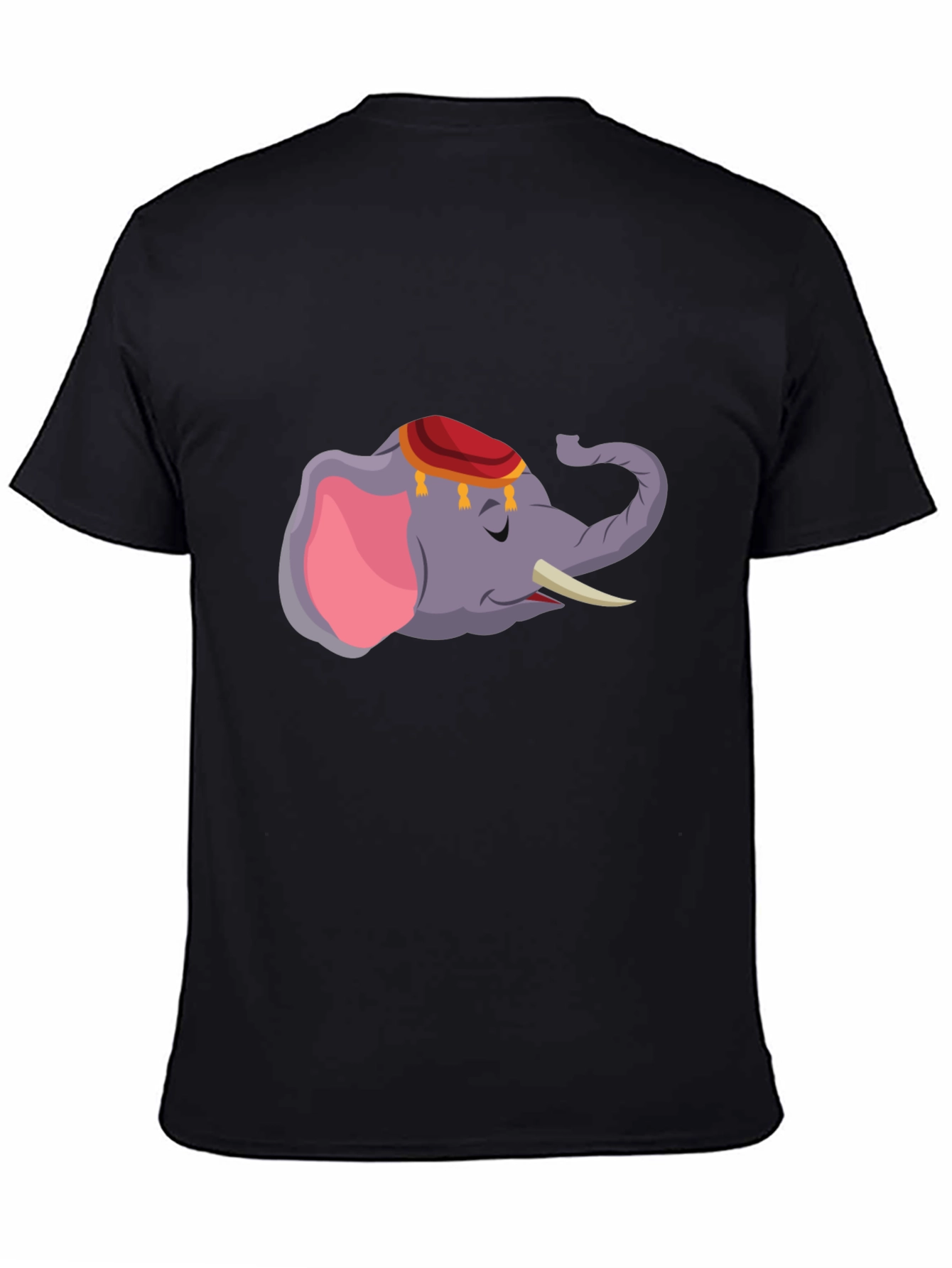 Elephant Graphic Tee - Black Cotton Comfort