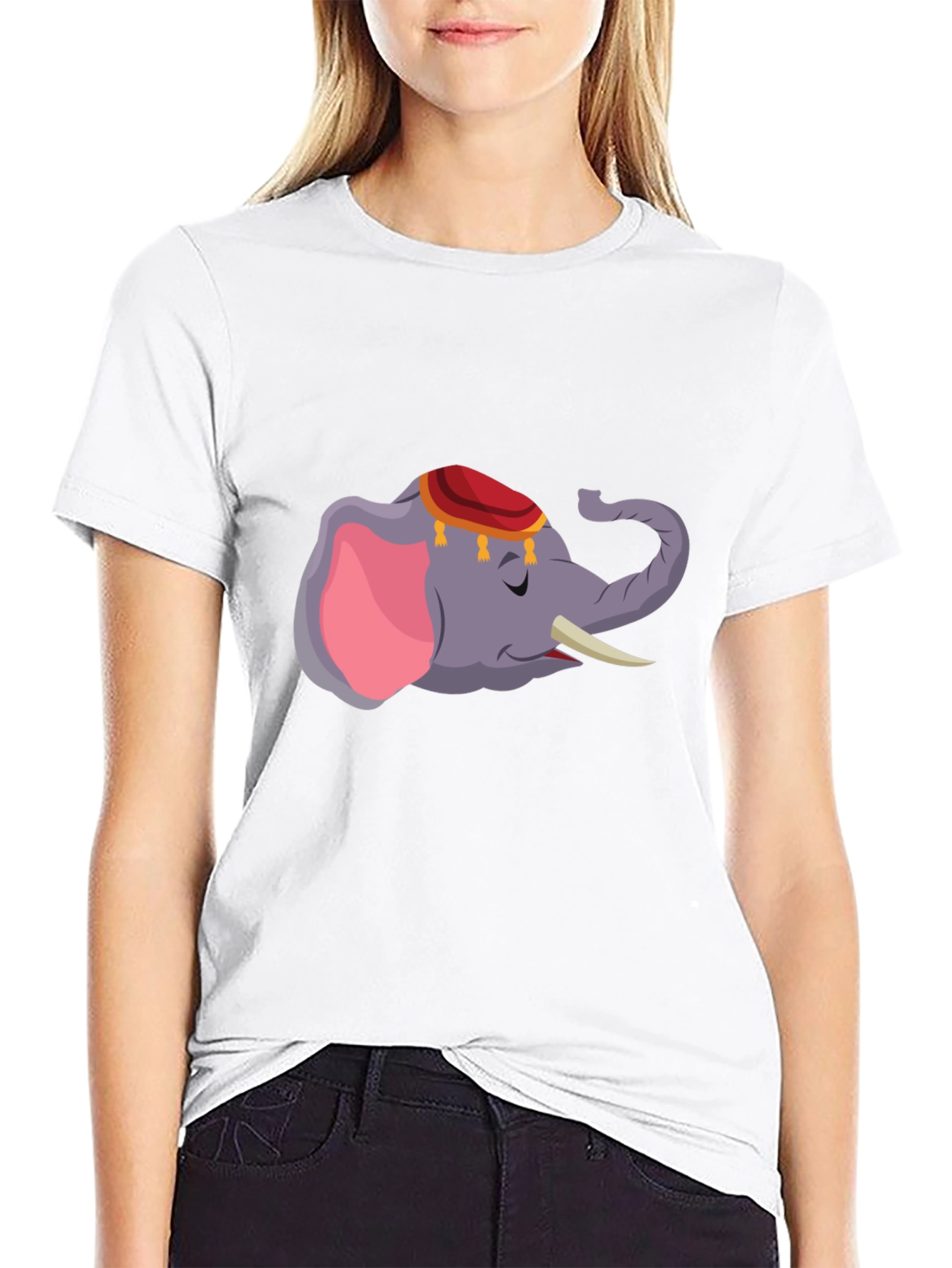 Elephant Graphic Tee - Black Cotton Comfort