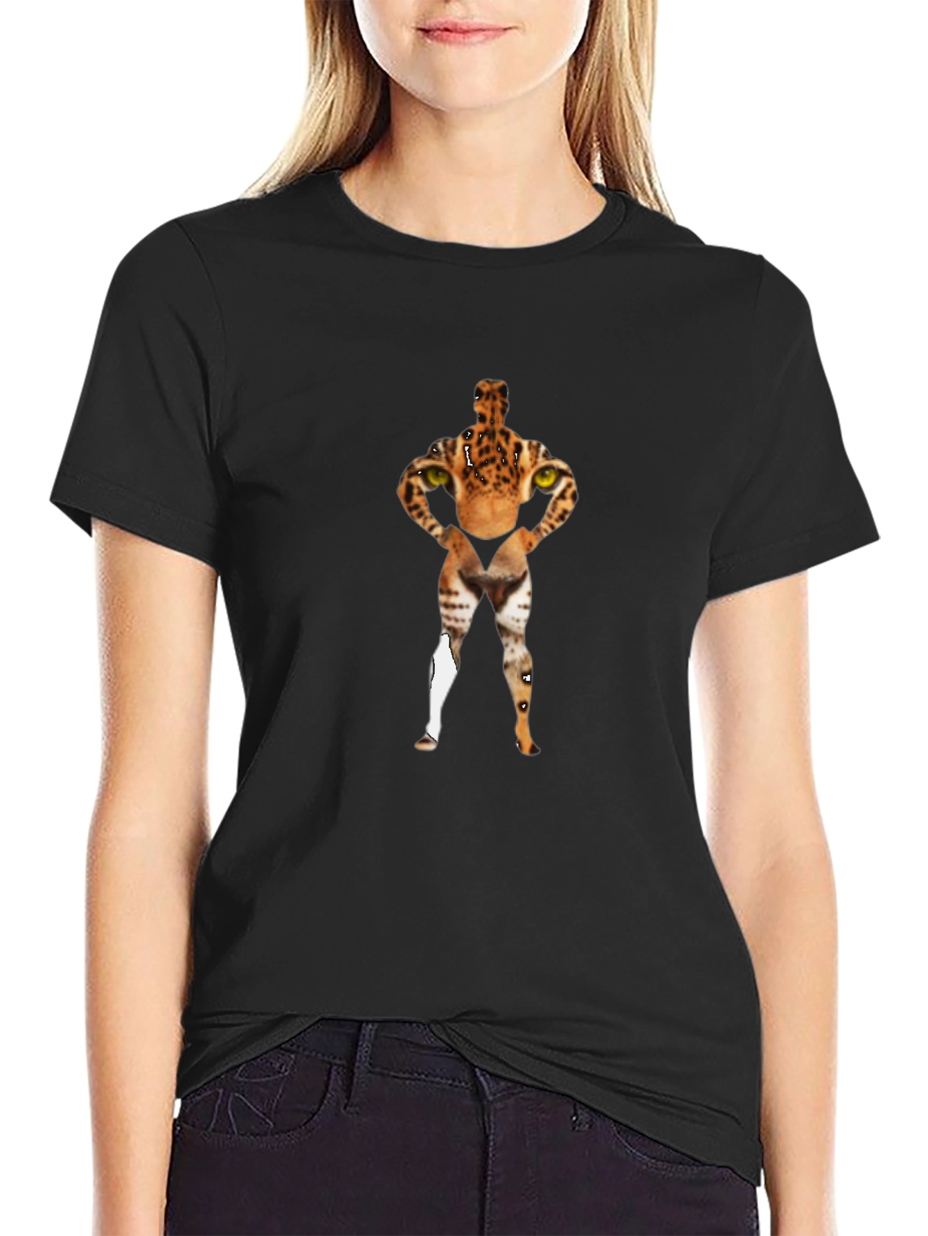 Animal Print Novelty Graphic Tee - Quirky Fashion