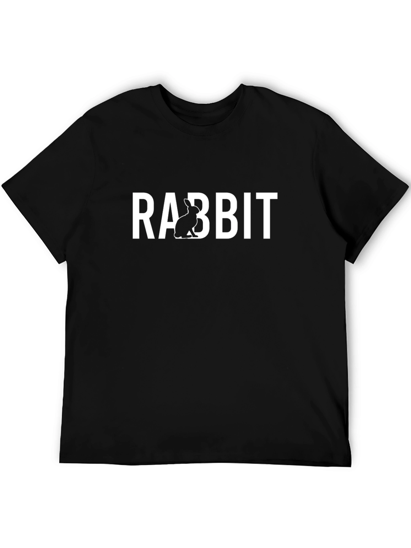 Rabbit Graphic Tee - Soft Cotton Blend Casual Style