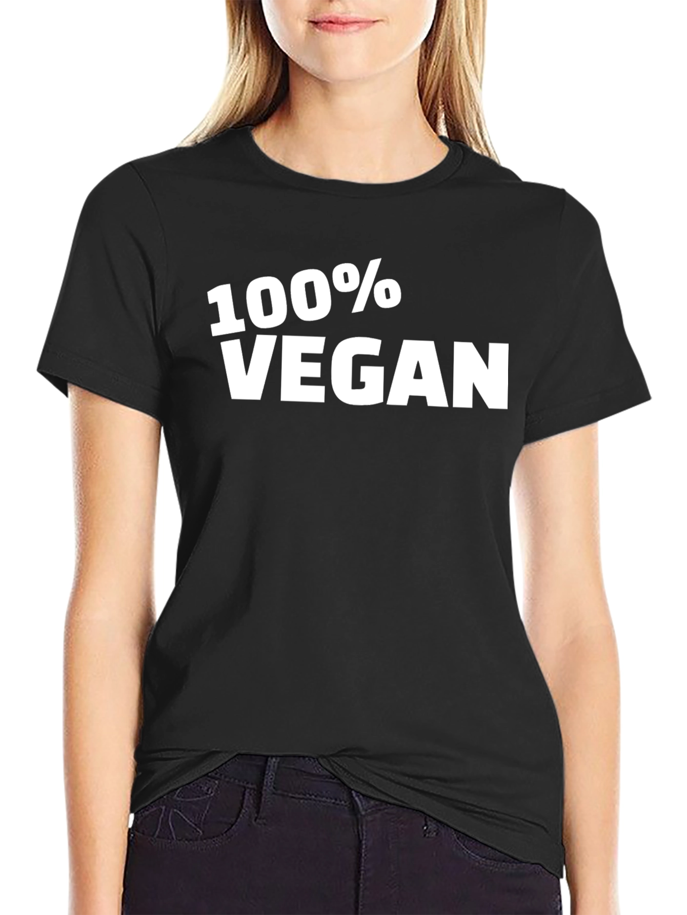 100% Vegan Black T-Shirt - Mens
