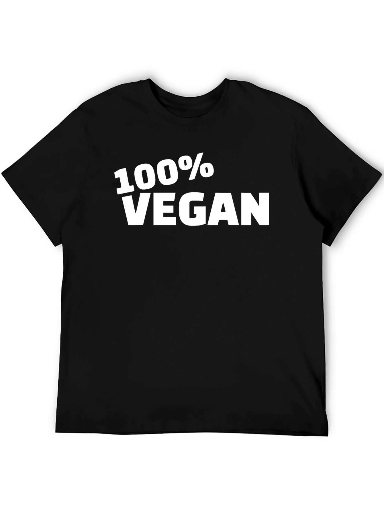 100% Vegan Black T-Shirt - Mens