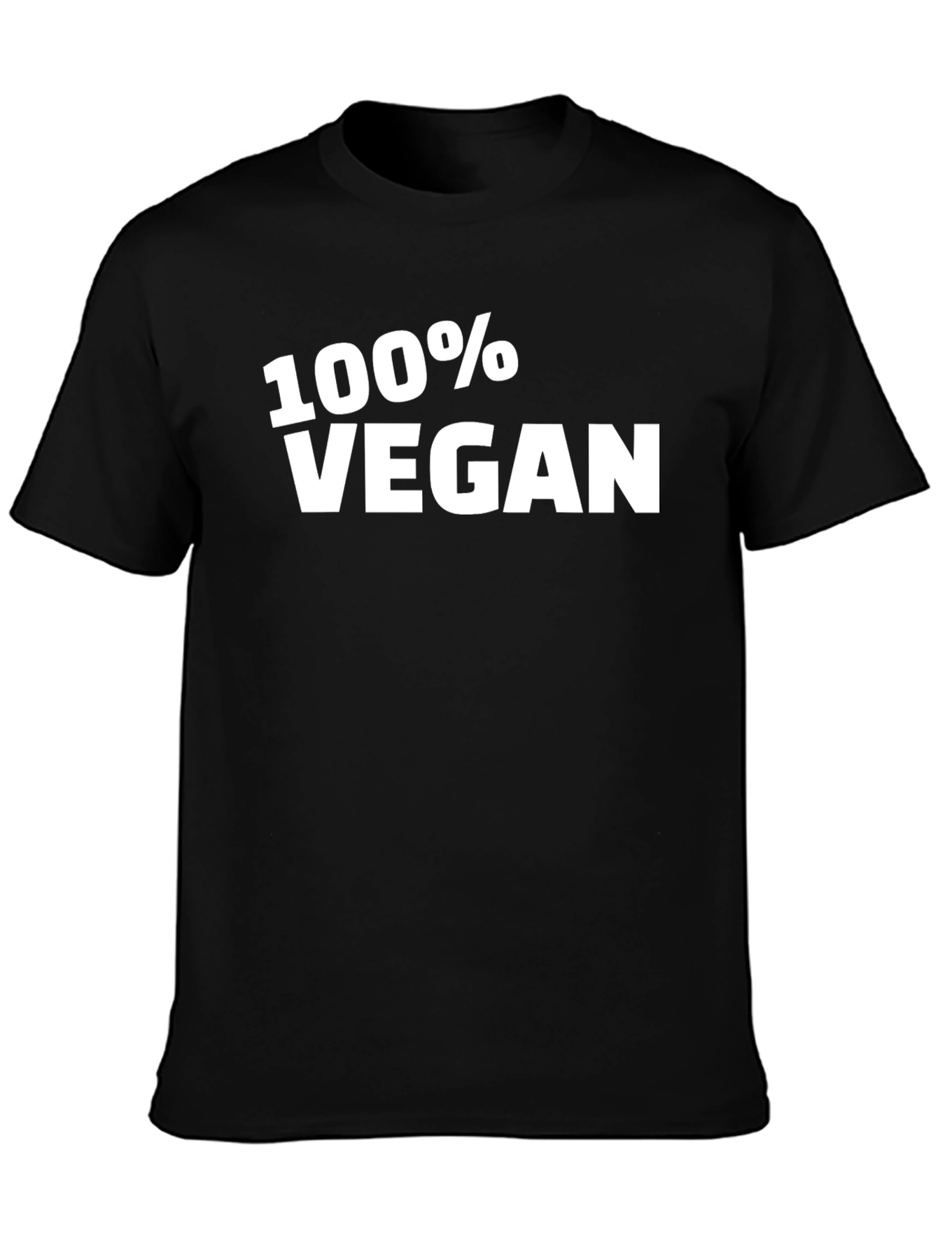 100% Vegan Black T-Shirt - Mens