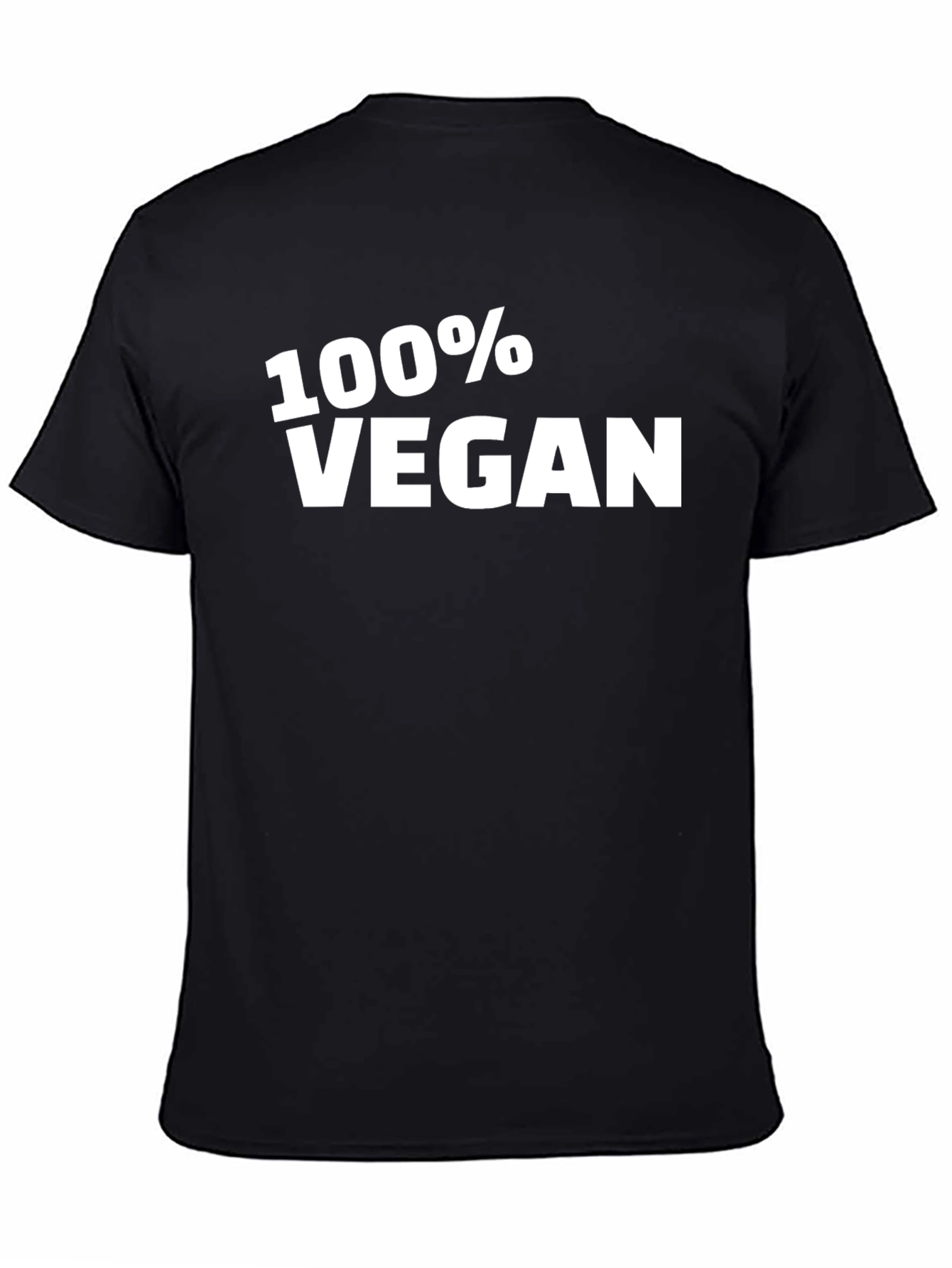 100% Vegan Black T-Shirt - Mens