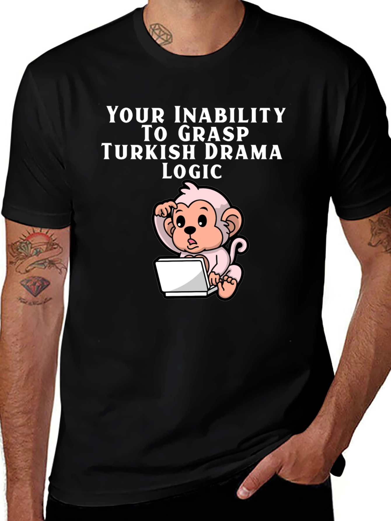 Humorous Turkish Drama Logic Monkey T-Shirt
