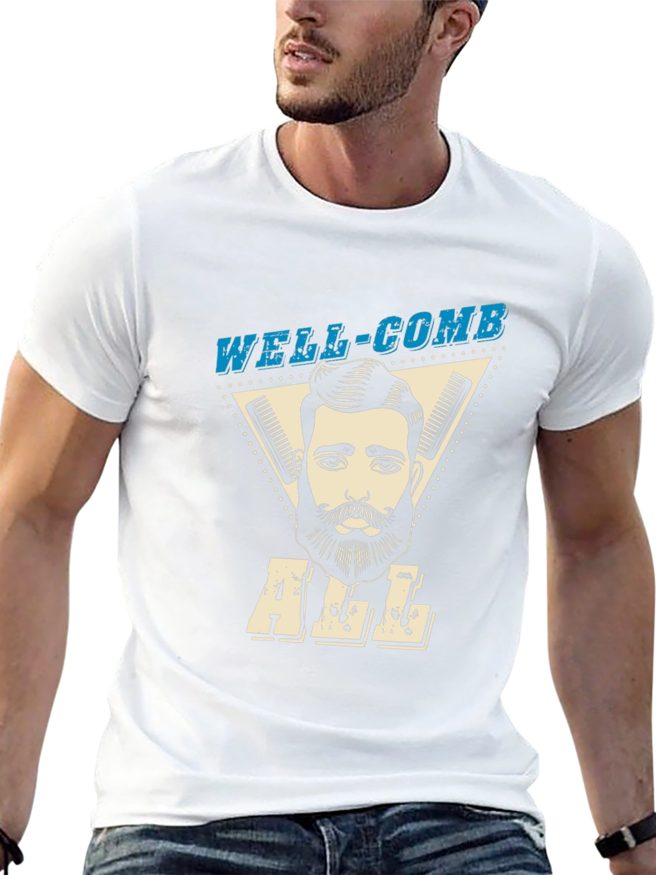 Well-Comb All Black Graphic Tee