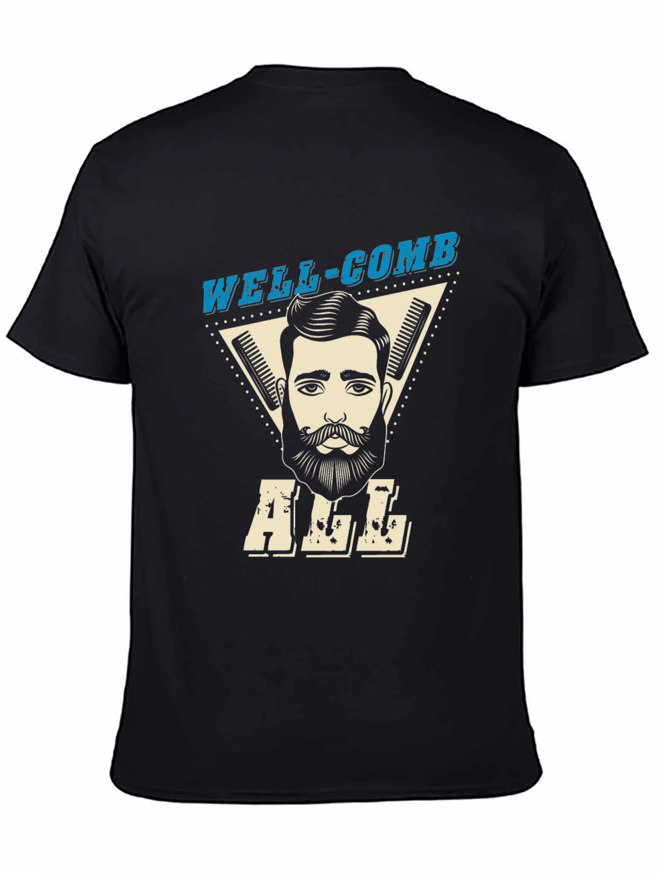 Well-Comb All Black Graphic Tee