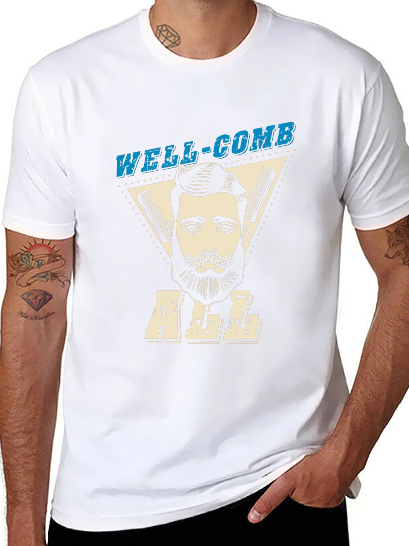 Well-Comb All Black Graphic Tee