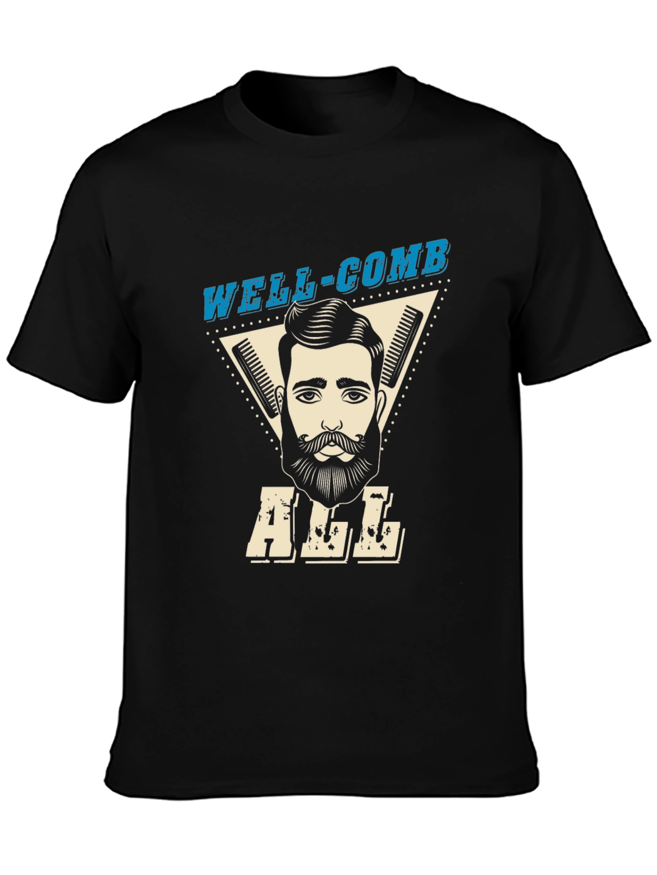 Well-Comb All Black Graphic Tee