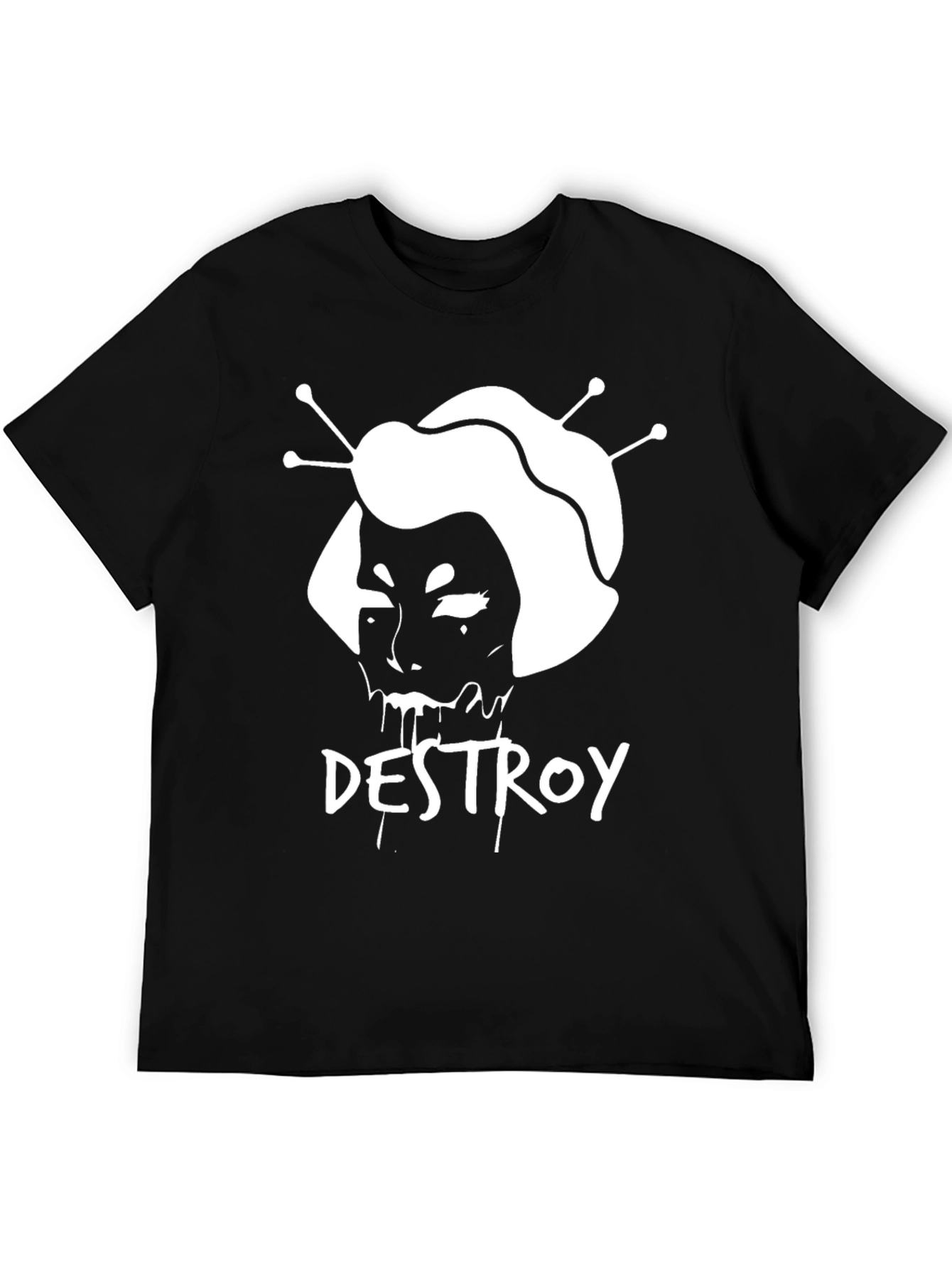 Destroy Graphic Tee - Edgy Black T-Shirt