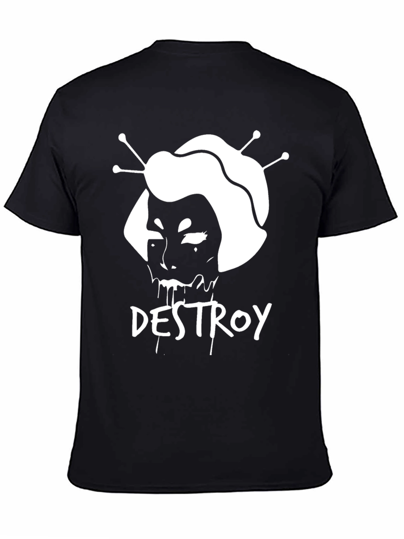 Destroy Graphic Tee - Edgy Black T-Shirt