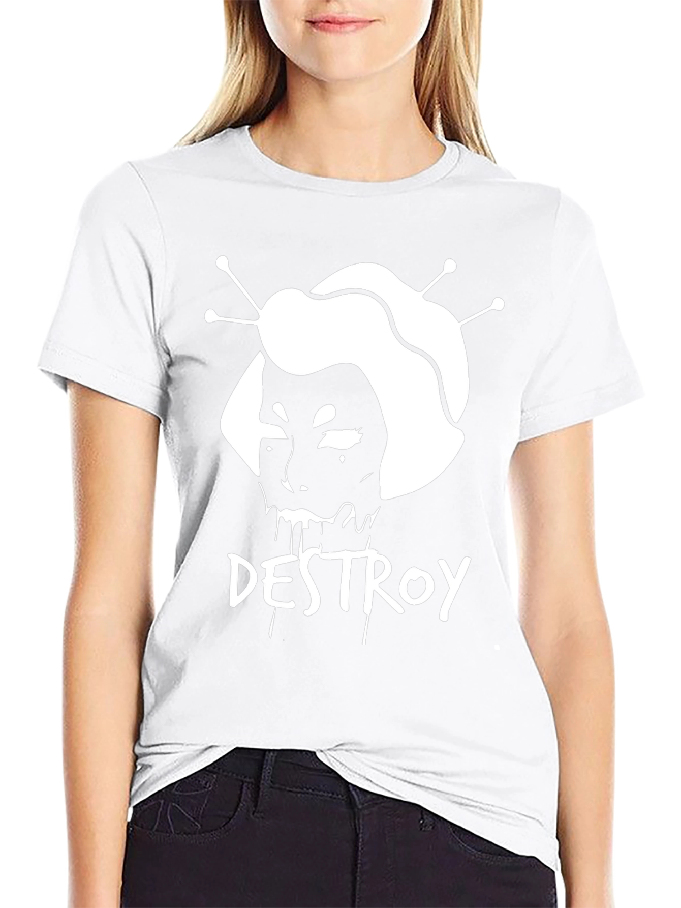 Destroy Graphic Tee - Edgy Black T-Shirt