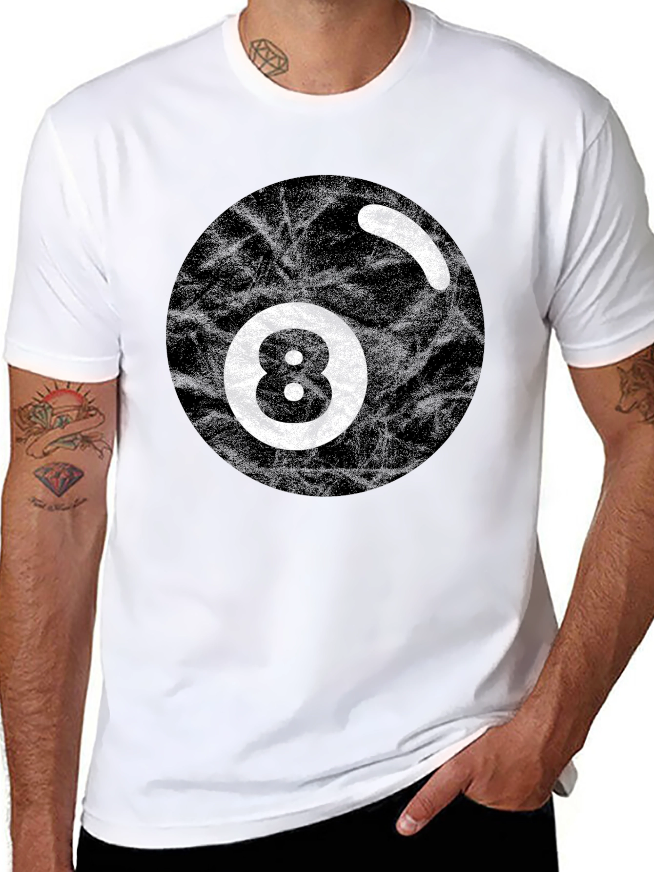 8 Ball Graphic Tee - Retro Style