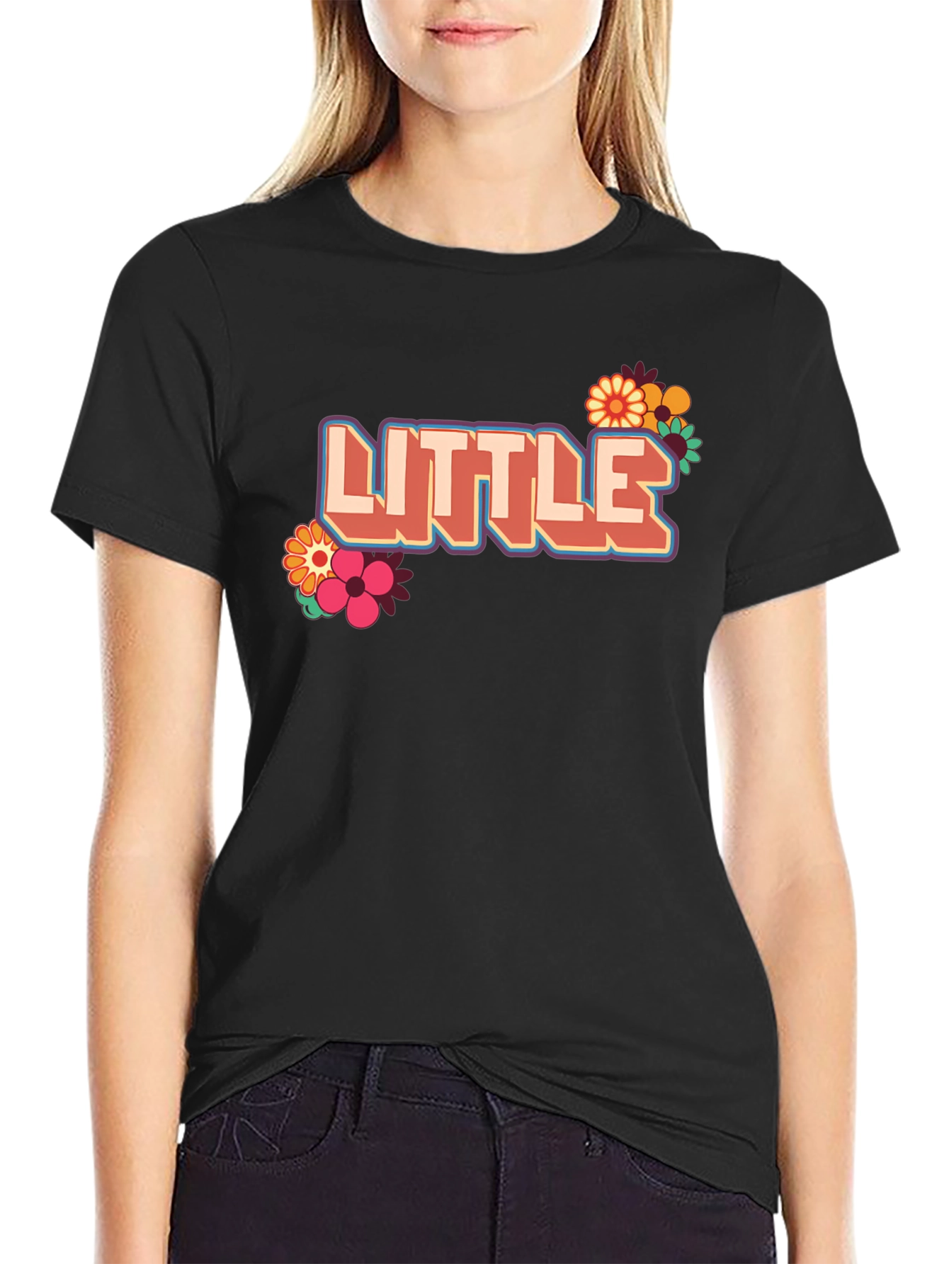Retro Little T-Shirt with Floral Design