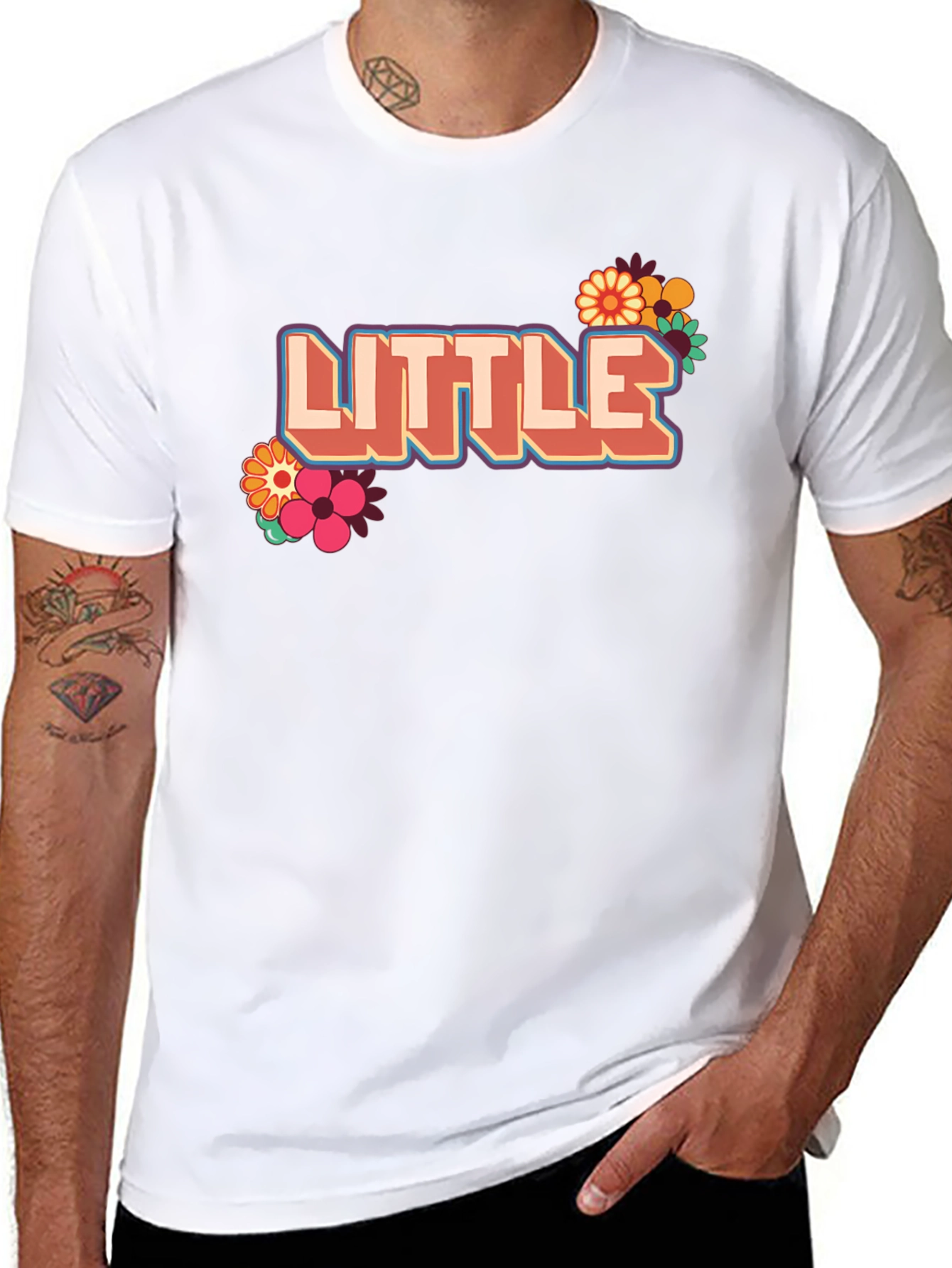 Retro Little T-Shirt with Floral Design