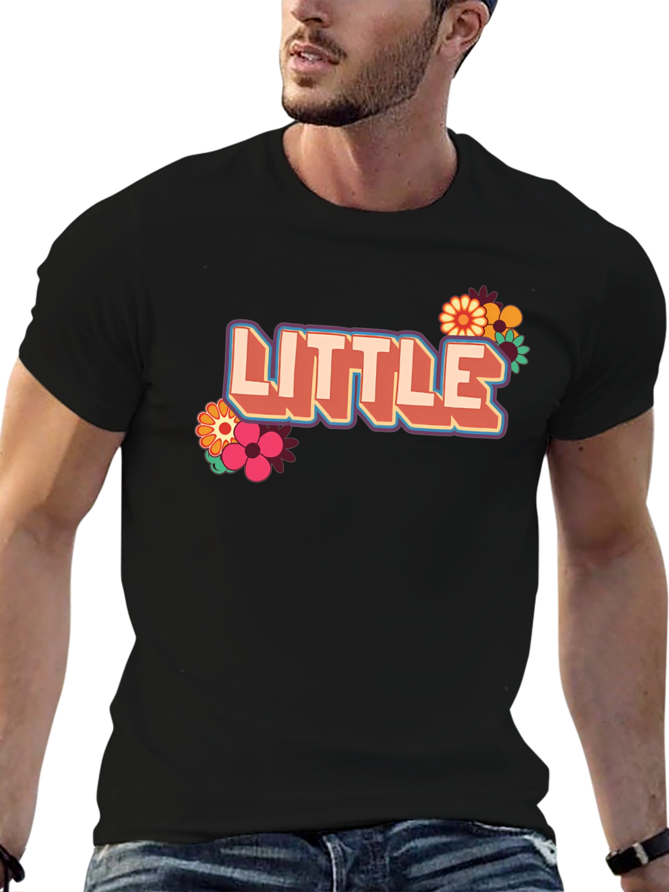 Retro Little T-Shirt with Floral Design