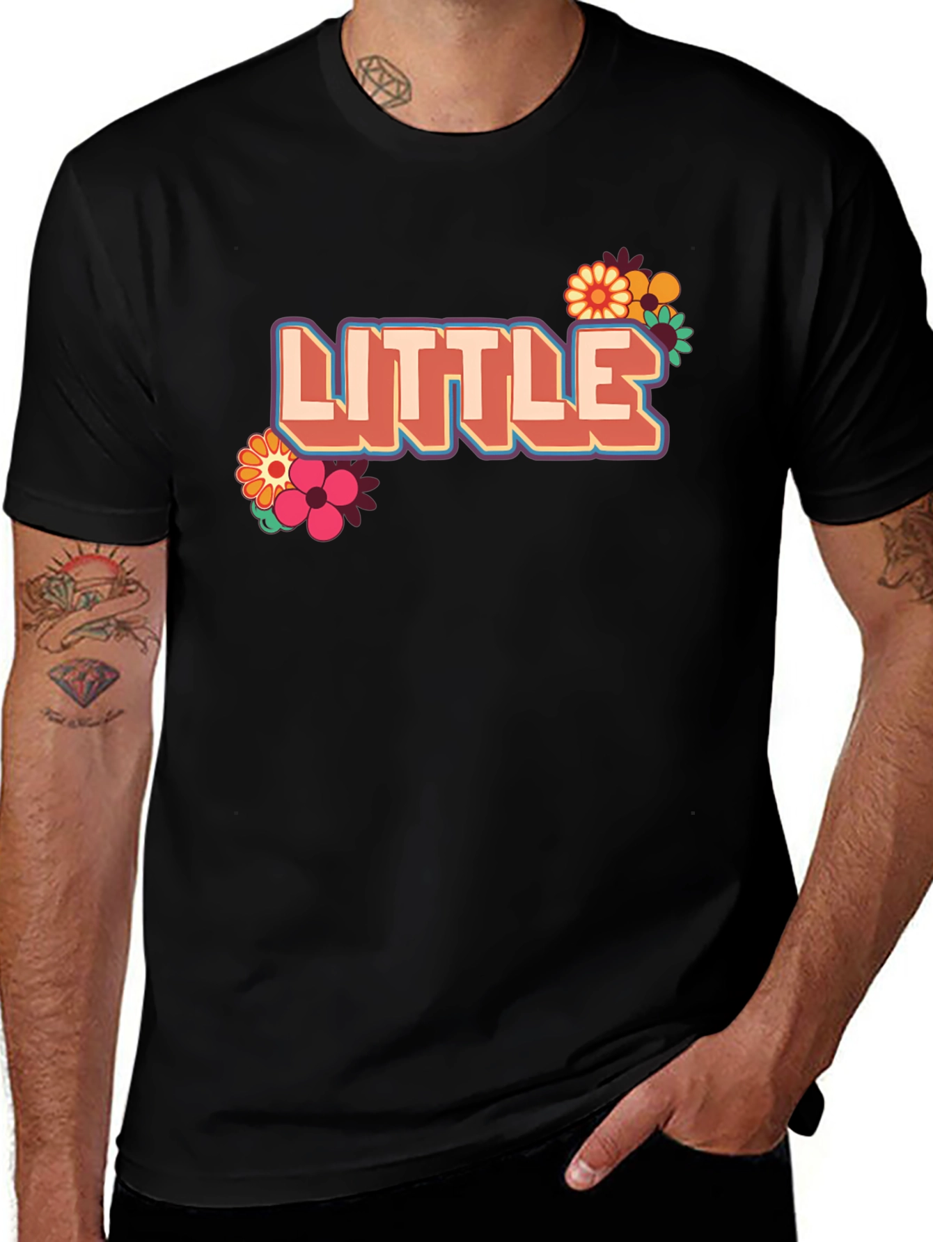 Retro Little T-Shirt with Floral Design
