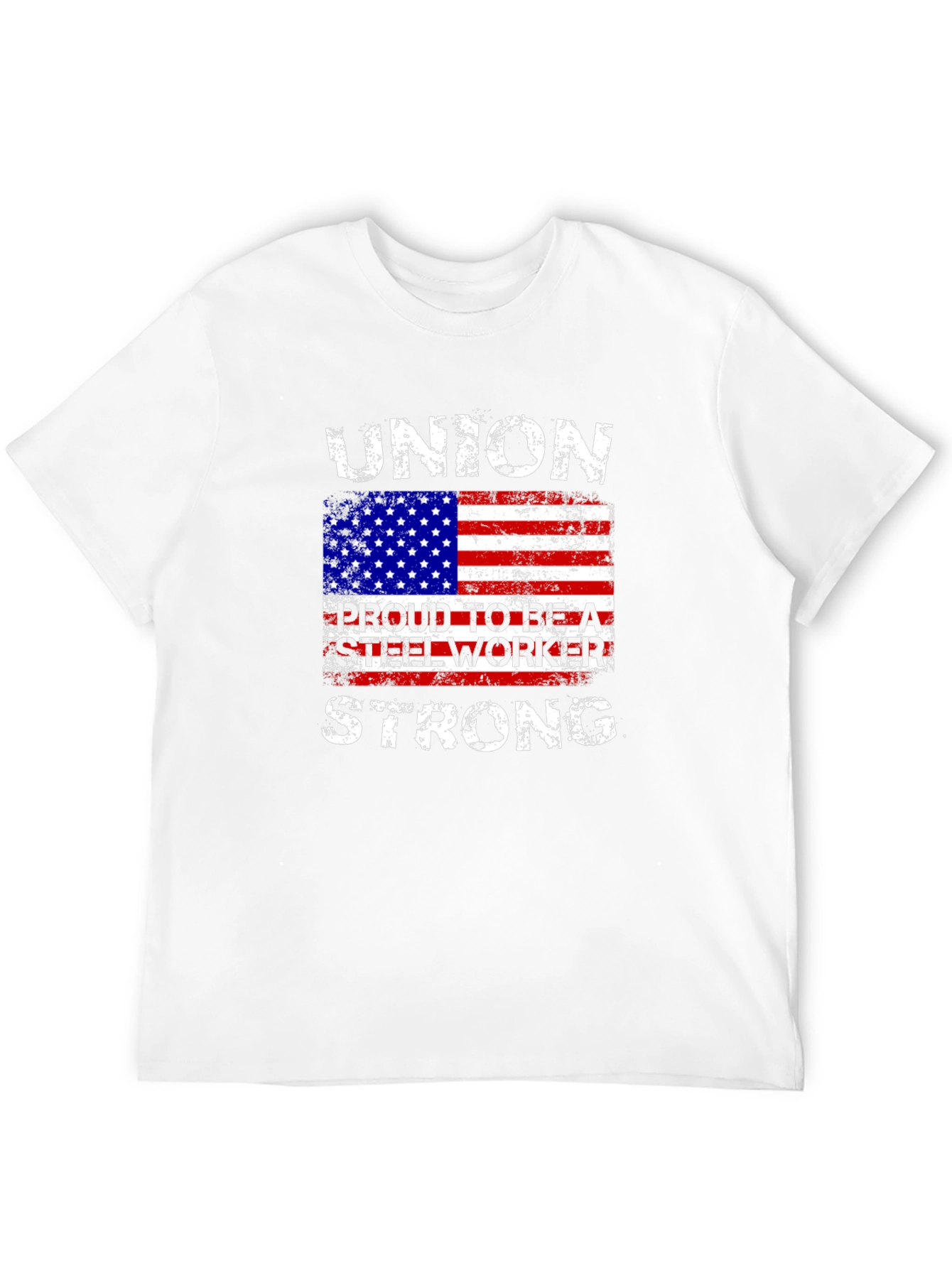 Union Steel Worker American Flag T-Shirt