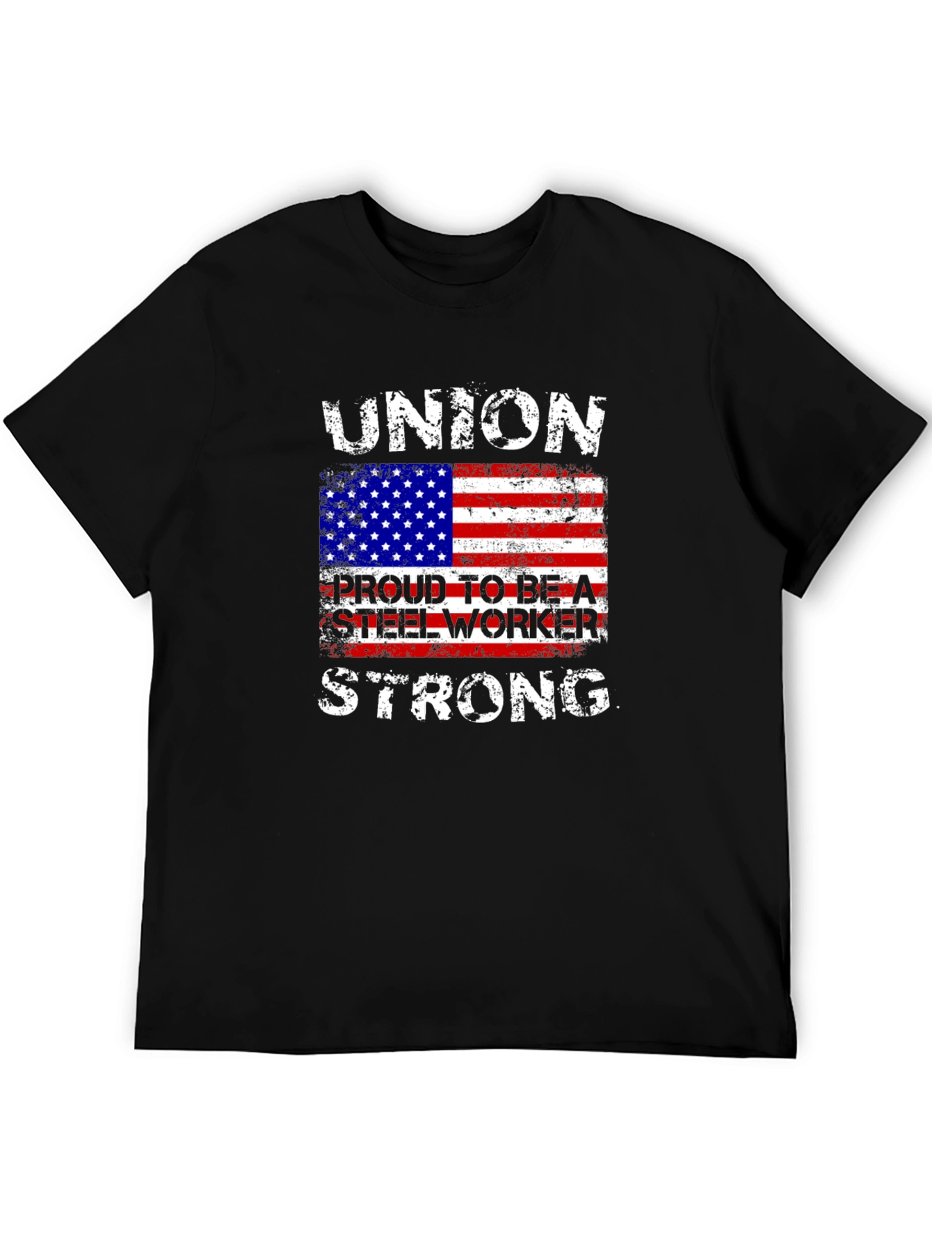 Union Steel Worker American Flag T-Shirt