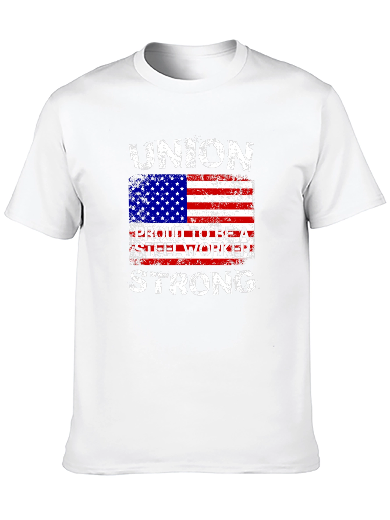 Union Steel Worker American Flag T-Shirt