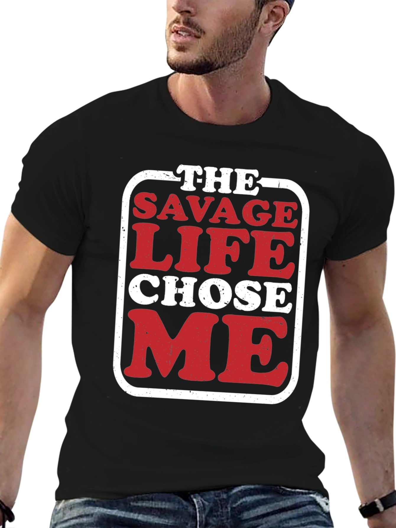 Savage Life Black Graphic T-Shirt