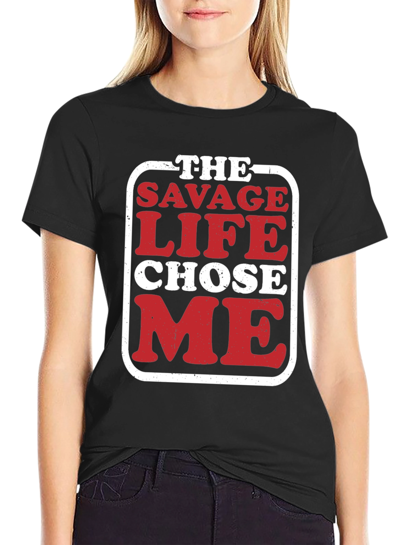 Savage Life Black Graphic T-Shirt
