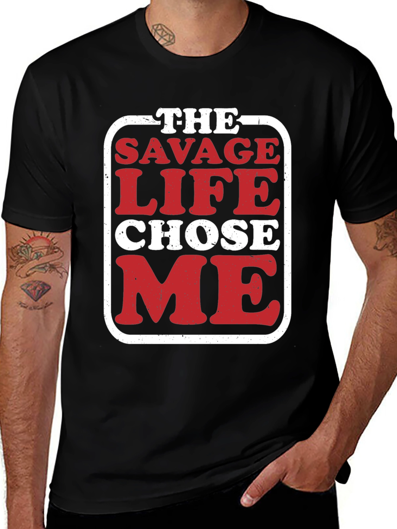 Savage Life Black Graphic T-Shirt