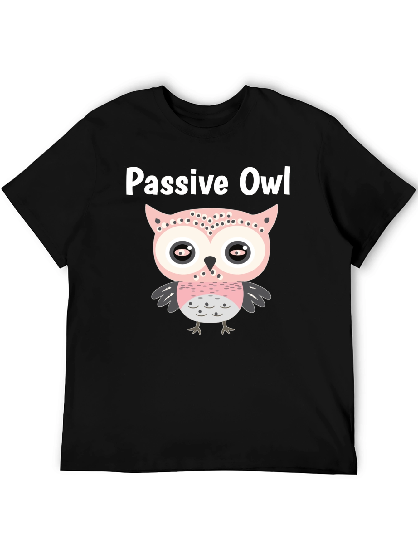 Passive Owl Graphic Tee - Soft Cotton Blend